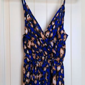 Blue leopard print jumper, jumpsuit